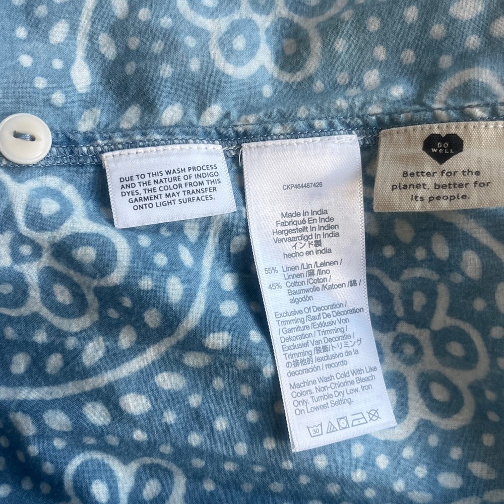 Madewell Bubble Sleeve Button Front Mini Dress - Picture 4 of 6
